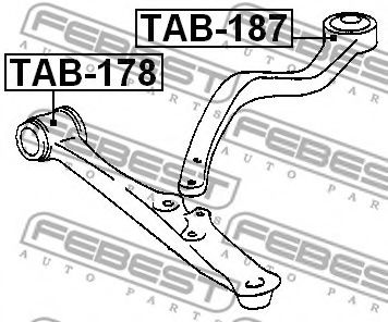 Сайлентблок рычага FEBEST TAB-187 Сайлентблок рычага FEBEST TAB-187