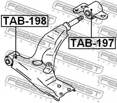 Сайлентблок рычага FEBEST TAB-198 Сайлентблок рычага FEBEST TAB-198