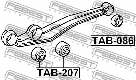 Сайлентблок рычага FEBEST TAB-207 Сайлентблок рычага FEBEST TAB-207