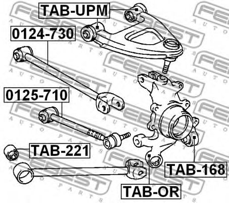 Сайлентблок рычага FEBEST TAB-221 Сайлентблок рычага FEBEST TAB-221
