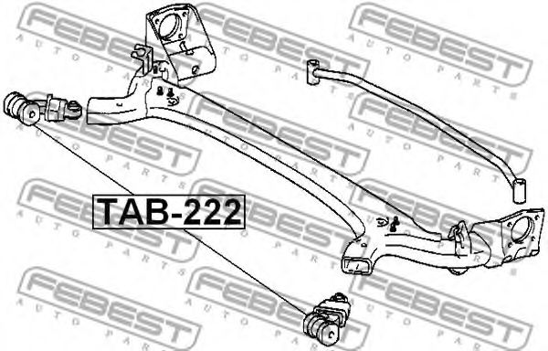 Сайлентблок задней балки FEBEST TAB-222 Сайлентблок задней балки FEBEST TAB-222