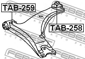 Сайлентблок рычага FEBEST TAB-259 Сайлентблок рычага FEBEST TAB-259