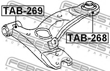 Сайлентблок рычага FEBEST TAB-268 Сайлентблок рычага FEBEST TAB-268