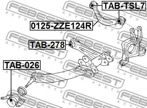 Сайлентблок рычага FEBEST TAB-278 Сайлентблок рычага FEBEST TAB-278