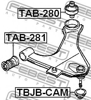 Сайлентблок рычага FEBEST TAB-281 Сайлентблок рычага FEBEST TAB-281