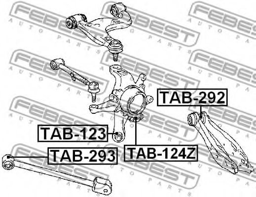 Сайлентблок рычага FEBEST TAB-292 Сайлентблок рычага FEBEST TAB-292