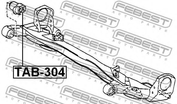 Сайлентблок задней балки FEBEST TAB-304 Сайлентблок задней балки FEBEST TAB-304