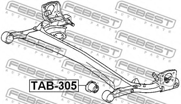 Сайлентблок задней балки FEBEST TAB-305 Сайлентблок задней балки FEBEST TAB-305