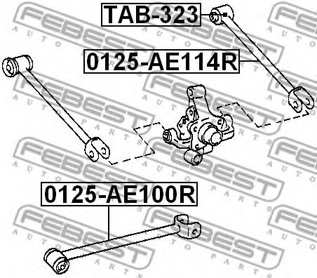 Сайлентблок рычага FEBEST TAB-323 Сайлентблок рычага FEBEST TAB-323