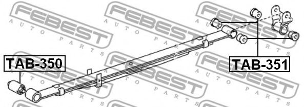 Втулка рессоры FEBEST TAB-351 Втулка рессоры FEBEST TAB-351