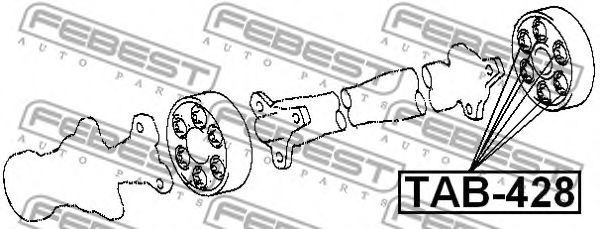 Амортизатор, карданный вал FEBEST TAB-428 Амортизатор, карданный вал FEBEST TAB-428