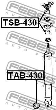 Втулка, амортизатор FEBEST TAB-430 Втулка, амортизатор FEBEST TAB-430