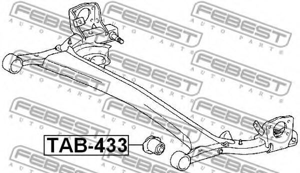 Сайлентблок задней балки FEBEST TAB-433 Сайлентблок задней балки FEBEST TAB-433