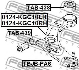 Сайлентблок рычага FEBEST TAB-439 Сайлентблок рычага FEBEST TAB-439