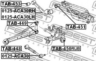 Сайлентблок рычага FEBEST TAB-450RUB Сайлентблок рычага FEBEST TAB-450RUB
