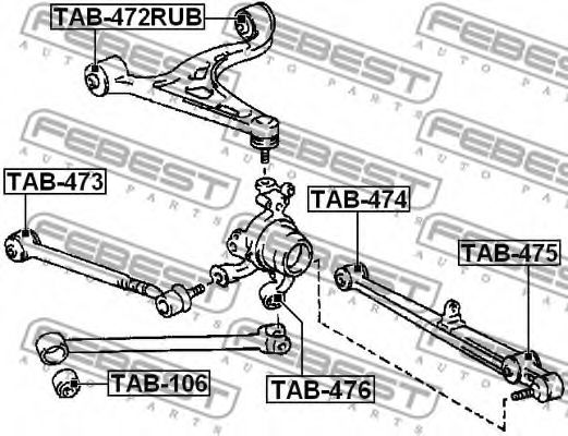 Сайлентблок рычага FEBEST TAB-472RUB Сайлентблок рычага FEBEST TAB-472RUB