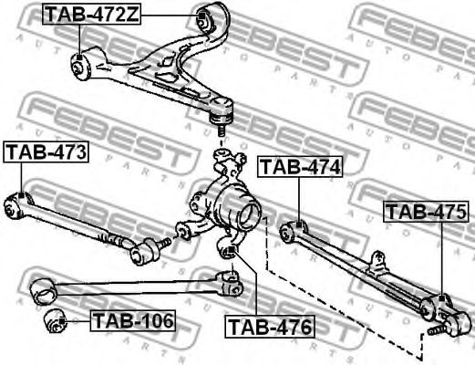 Сайлентблок рычага FEBEST TAB-472Z Сайлентблок рычага FEBEST TAB-472Z