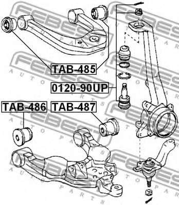 Сайлентблок рычага FEBEST TAB-487 Сайлентблок рычага FEBEST TAB-487