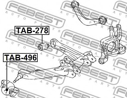 Сайлентблок рычага FEBEST TAB-496 Сайлентблок рычага FEBEST TAB-496