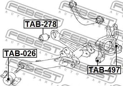 Сайлентблок рычага FEBEST TAB-497 Сайлентблок рычага FEBEST TAB-497
