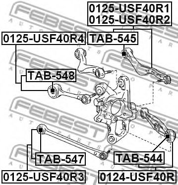 Сайлентблок рычага FEBEST TAB-548 Сайлентблок рычага FEBEST TAB-548