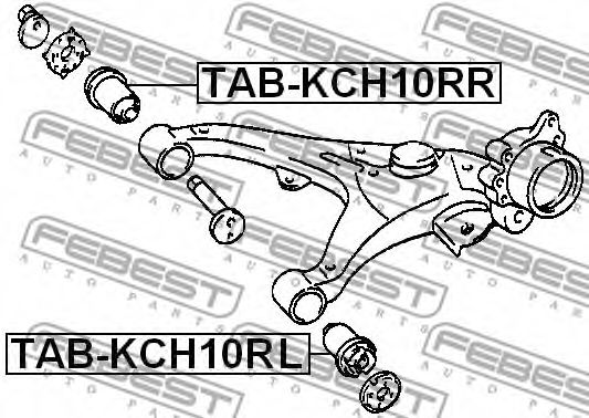 Сайлентблок рычага FEBEST TAB-KCH10RL Сайлентблок рычага FEBEST TAB-KCH10RL