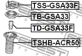 Подшипник амортизатора FEBEST TB-GSA33 Подшипник амортизатора FEBEST TB-GSA33