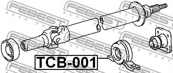 Подвесной подшипник FEBEST TCB-001 Подвесной подшипник FEBEST TCB-001
