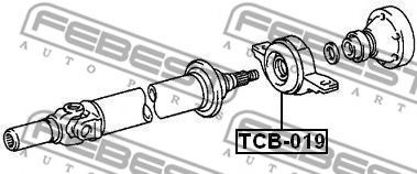 Подвесной подшипник FEBEST TCB-019 Подвесной подшипник FEBEST TCB-019
