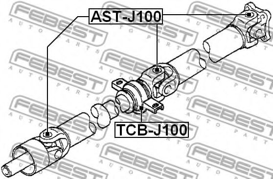 Подвесной подшипник FEBEST TCB-J100 Подвесной подшипник FEBEST TCB-J100
