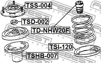 Отбойник FEBEST TD-NHW20F Отбойник FEBEST TD-NHW20F