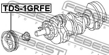 Шкив коленвала FEBEST TDS-1GRFE Шкив коленвала FEBEST TDS-1GRFE