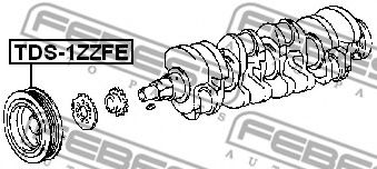 Шкив коленвала FEBEST TDS-1ZZFE Шкив коленвала FEBEST TDS-1ZZFE