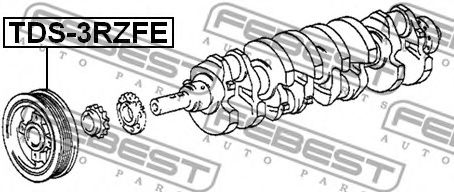 Шкив коленвала FEBEST TDS-3RZFE Шкив коленвала FEBEST TDS-3RZFE