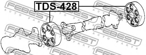 Амортизатор, карданный вал FEBEST TDS-428 Амортизатор, карданный вал FEBEST TDS-428