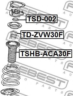 Отбойник FEBEST TD-ZVW30F Отбойник FEBEST TD-ZVW30F