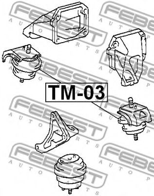 Подушка двигателя FEBEST TM-03 Подушка двигателя FEBEST TM-03