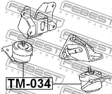 Подушка двигателя FEBEST TM-034 Подушка двигателя FEBEST TM-034