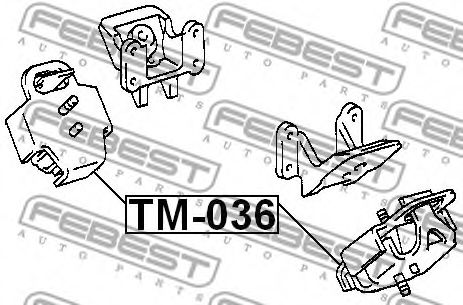 Подушка двигателя FEBEST TM-036 Подушка двигателя FEBEST TM-036