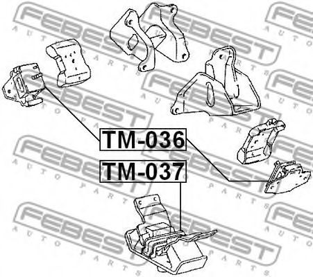 Подушка двигателя FEBEST TM-037 Подушка двигателя FEBEST TM-037