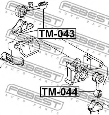 Подушка двигателя FEBEST TM-044 Подушка двигателя FEBEST TM-044