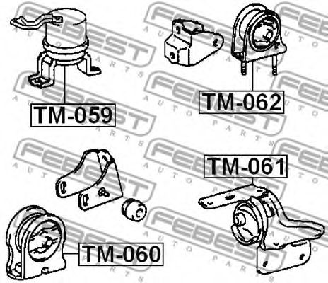Подушка двигателя FEBEST TM-061 Подушка двигателя FEBEST TM-061