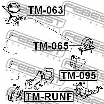 Подушка двигателя FEBEST TM-063 Подушка двигателя FEBEST TM-063