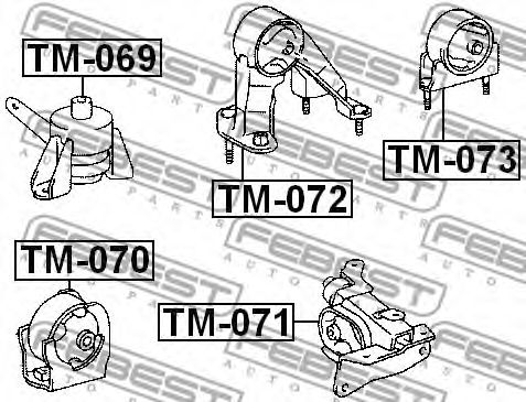 Подушка двигателя FEBEST TM-070 Подушка двигателя FEBEST TM-070
