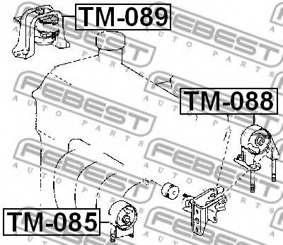 Подушка двигателя FEBEST TM-089 Подушка двигателя FEBEST TM-089
