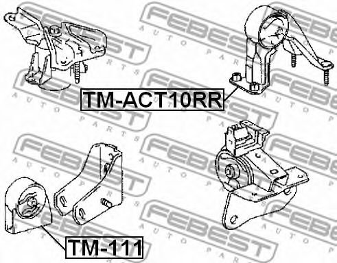 Подушка двигателя FEBEST TM-111 Подушка двигателя FEBEST TM-111