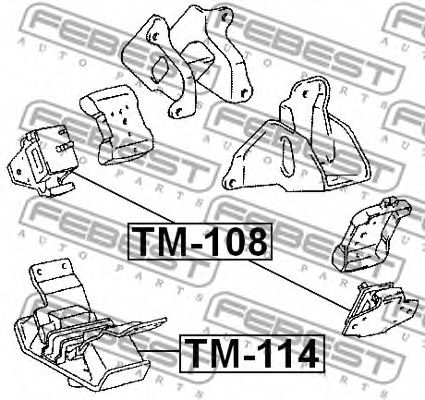 Подушка двигателя FEBEST TM-114 Подушка двигателя FEBEST TM-114