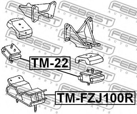 Подушка двигателя FEBEST TM-22 Подушка двигателя FEBEST TM-22