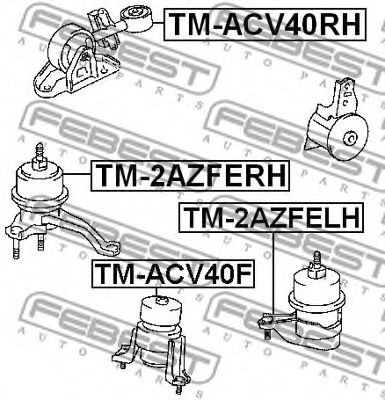 Подушка двигателя FEBEST TM-2AZFELH Подушка двигателя FEBEST TM-2AZFELH