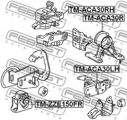 Подушка двигателя FEBEST TM-ACA30RH Подушка двигателя FEBEST TM-ACA30RH